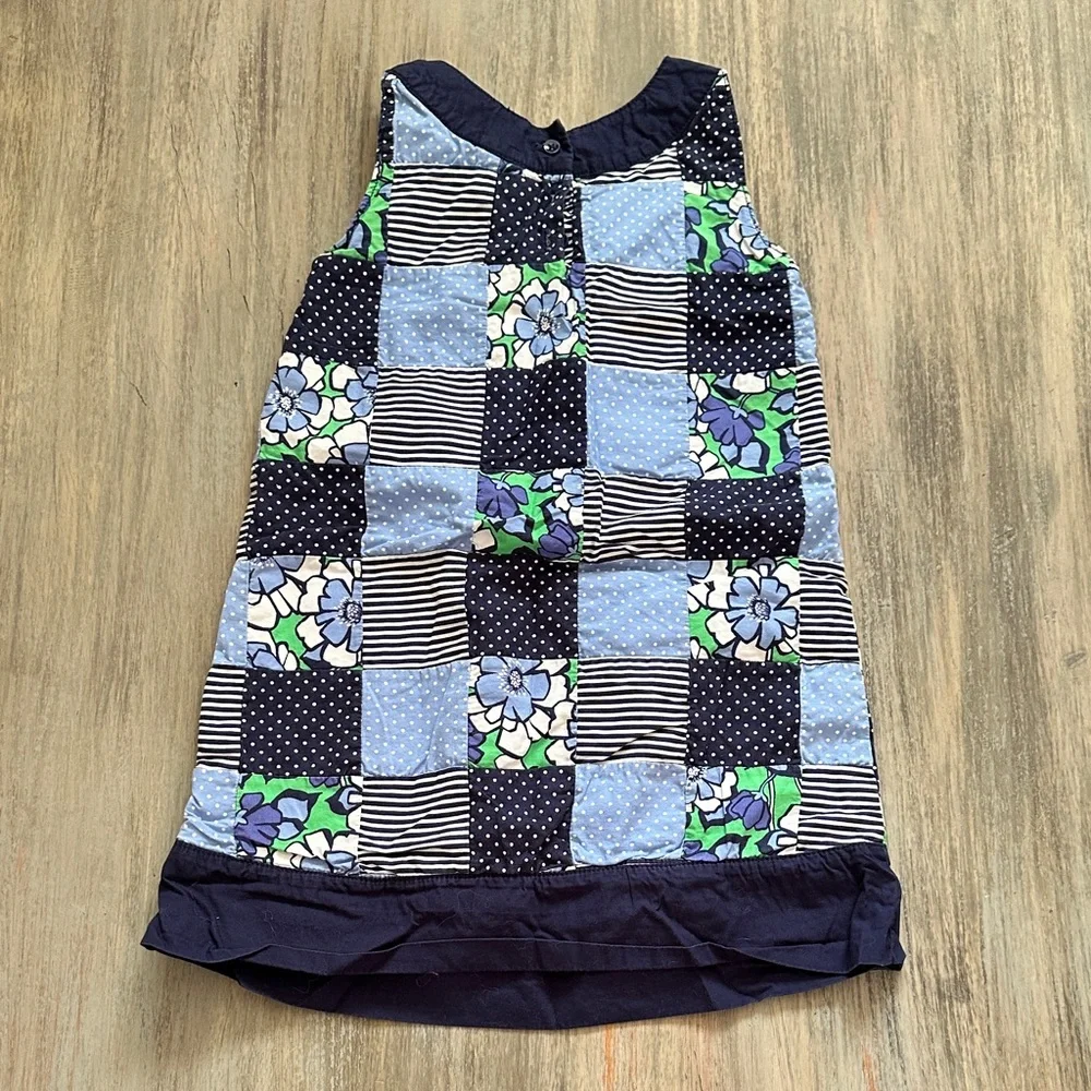 Gymboree Blue and White Patchwork Dress